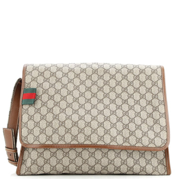 Gucci Web Loop Messenger GG Coated Canvas Large
