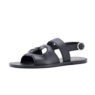 Gucci Men's Interlocking G Cut-Out Slingback Sandals Leather