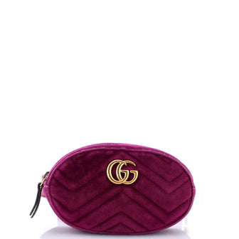 Gucci GG Marmont Belt Bag Matelasse Velvet