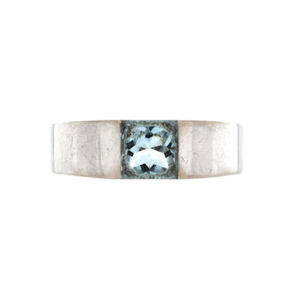 Cartier Tank Ring 18K White Gold and Aquamarine Small