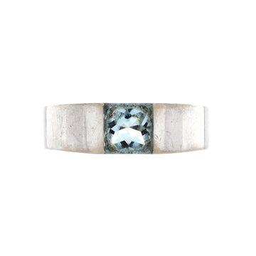 Cartier Tank Ring 18K White Gold and Aquamarine Small