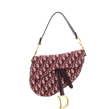 Christian Dior Saddle Handbag Oblique Canvas Medium