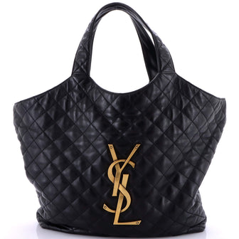 Saint Laurent Icare Shopping Tote Quilted Leather Maxi
