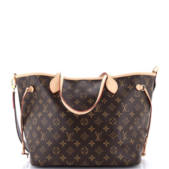 Louis Vuitton Neverfull Bandouliere Inside Out Monogram Canvas and Textile MM