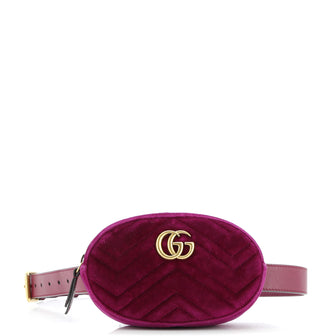 Gucci GG Marmont Belt Bag Matelasse Velvet