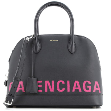 Balenciaga Logo Ville Bag Leather Medium