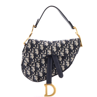 Christian Dior Saddle Handbag Oblique Canvas Mini