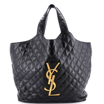 Saint Laurent Icare Shopping Tote Quilted Leather Maxi