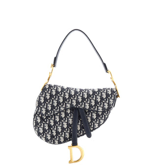 Christian Dior Saddle Handbag Oblique Canvas Medium