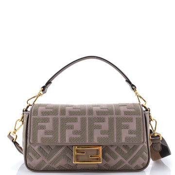 Fendi Baguette NM Bag Zucca Embroidered Canvas Medium