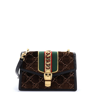 Gucci Sylvie Shoulder Bag GG Velvet Small