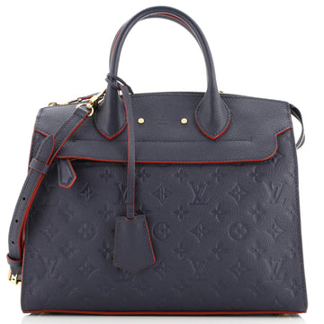 Louis Vuitton Pont Neuf Handbag Monogram Empreinte Leather MM