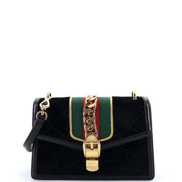 Gucci Sylvie Shoulder Bag GG Velvet Small