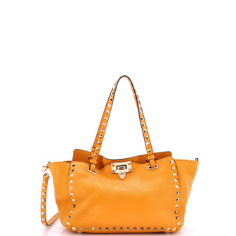 Valentino Garavani Rockstud Tote Pebbled Leather Small