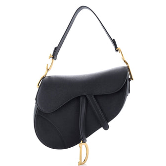 Christian Dior Saddle Handbag Leather Medium