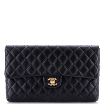 Chanel Classic Flap Clutch Quilted Lambskin