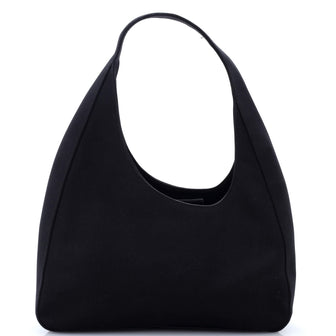 Prada Side Triangle Logo Hobo Satin