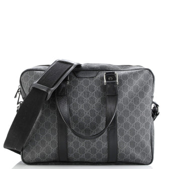 Gucci Convertible Zip Around Briefcase GG Coated Canvas Medium
