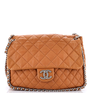 Chanel Chain Around Flap Bag Quilted Leather Maxi