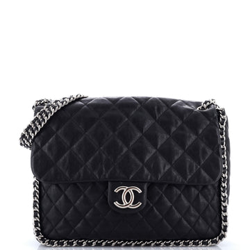 Chanel Chain Around Flap Bag Quilted Leather Maxi