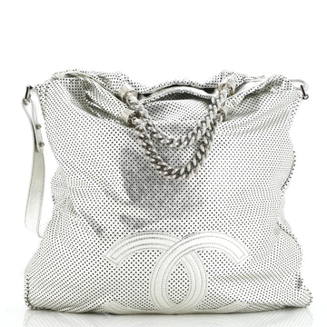 Chanel Rodeo Drive Hobo Perforated Leather Large