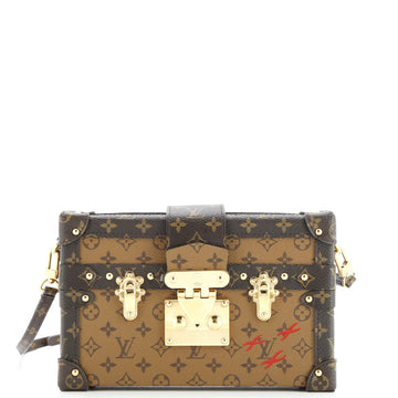 Louis Vuitton Petite Malle Handbag Reverse Monogram Canvas