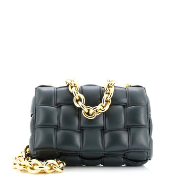 Bottega Veneta Cassette Chain Crossbody Bag Padded Maxi Intrecciato Leather