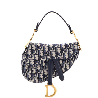 Christian Dior Saddle Handbag Oblique Canvas Mini