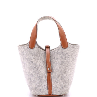Hermes Picotin Lock Bag Felt with Leather PM