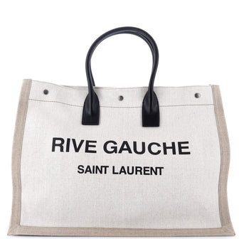 Saint Laurent Rive Gauche Shopper Tote Canvas Large