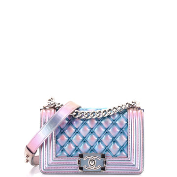 Chanel Boy Flap Bag Quilted Holographic PVC Small