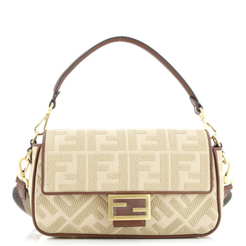 Fendi Baguette NM Bag Zucca Embroidered Canvas Medium