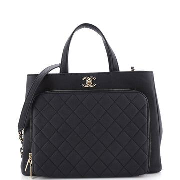 Chanel Business Affinity Tote Quilted Caviar Large