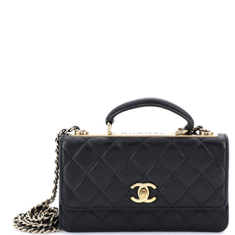 Chanel Trendy CC Top Handle Wallet on Chain Quilted Lambskin