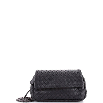 Bottega Veneta Expandable Chain Crossbody Bag Intrecciato Nappa Small