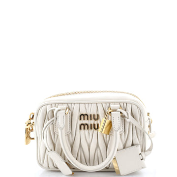 Miu Miu Arcadie Top Handle Bag Matelasse Leather Small