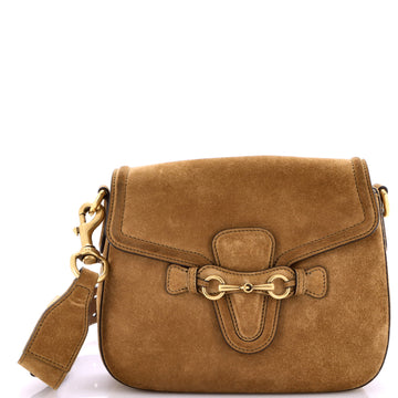 Gucci Lady Web Shoulder Bag Suede Medium