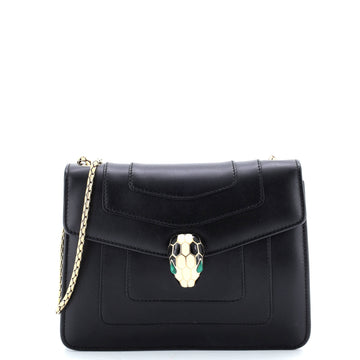 Bvlgari Serpenti Forever Square Shoulder Bag Leather Small