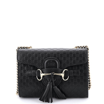 Gucci Emily Chain Flap Bag Microguccissima Leather Mini