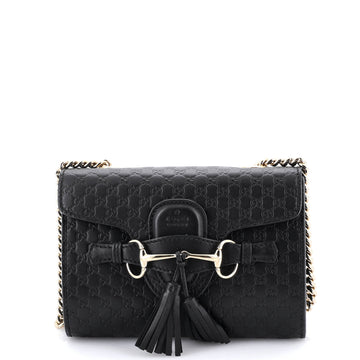 Gucci Emily Chain Flap Bag Microguccissima Leather Mini