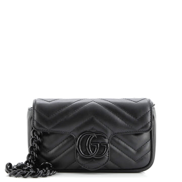 Gucci GG Marmont Flap Belt Bag Matelasse Leather