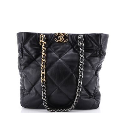 Chanel 19 Shopping Bag Quilted Leather Medium
