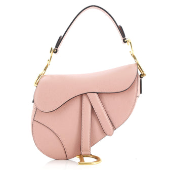 Christian Dior Saddle Handbag Leather Mini