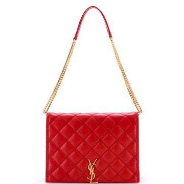 Saint Laurent Becky Shoulder Bag Quilted Leather Small
