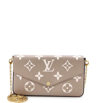 Louis Vuitton Felicie Pochette Bicolor Monogram Empreinte Giant