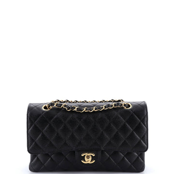 Chanel Classic Double Flap Bag Quilted Caviar Medium