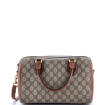 Gucci Convertible Boston Bag GG Coated Canvas and Leather Small