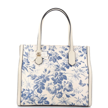 Gucci GG Ribbon Tote Coated Printed Canvas Medium
