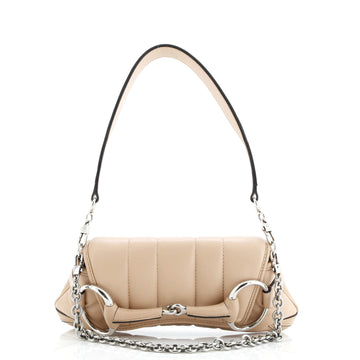 Gucci Horsebit Chain Shoulder Bag Vertical Quilted Leather Small