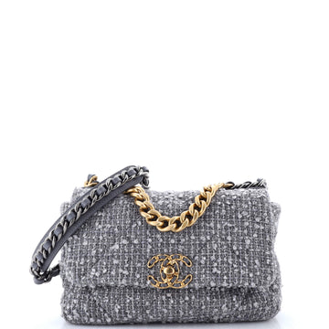 Chanel 19 Flap Bag Quilted Tweed Medium